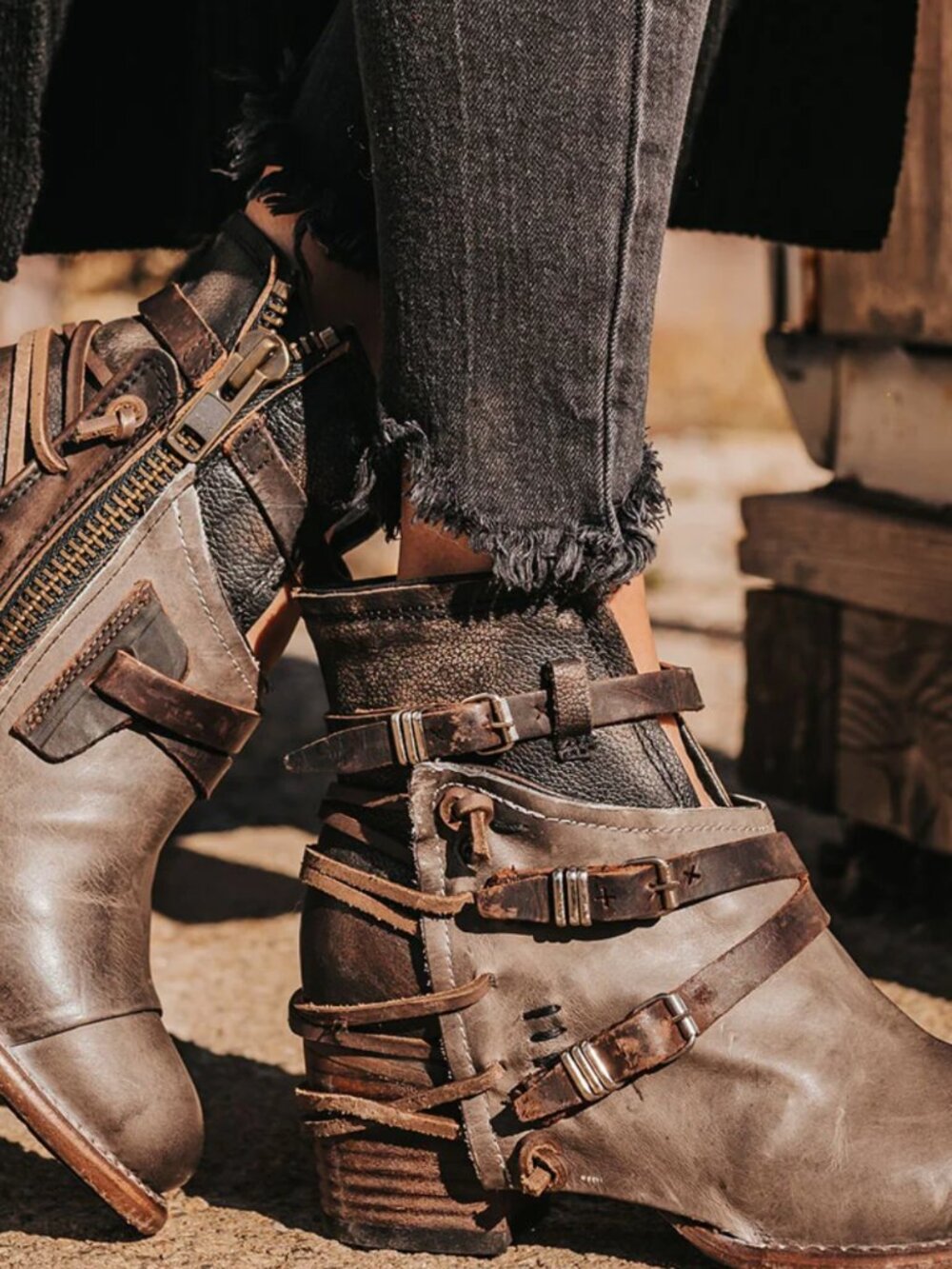 Freebird Leather CRUE Multi-Grey